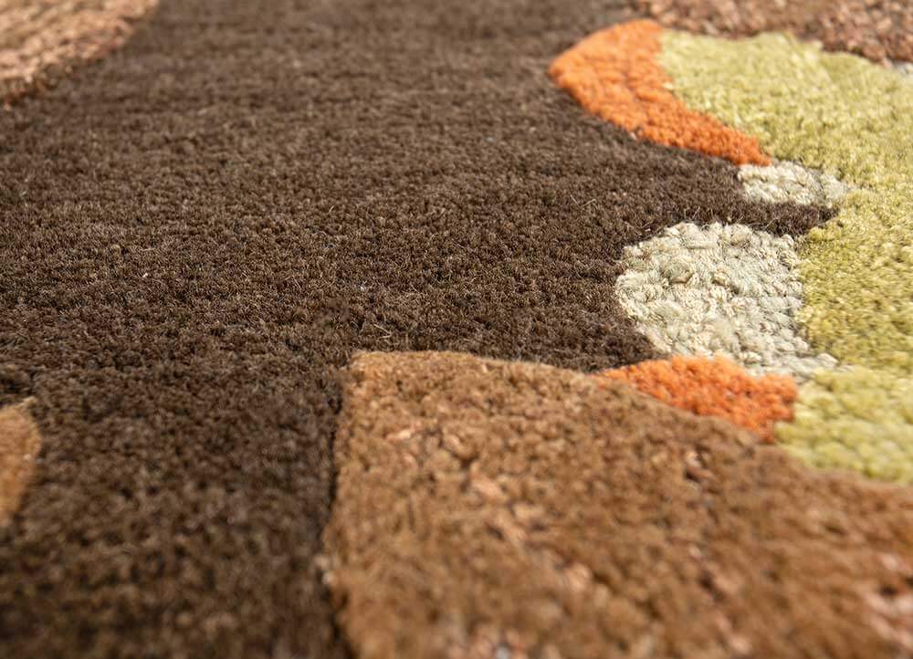 Dark Brown/Indian Brown Hand Tufted Rugs