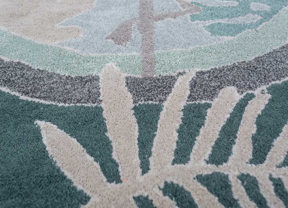 Teal Blue/Sky Hand Tufted Rugs