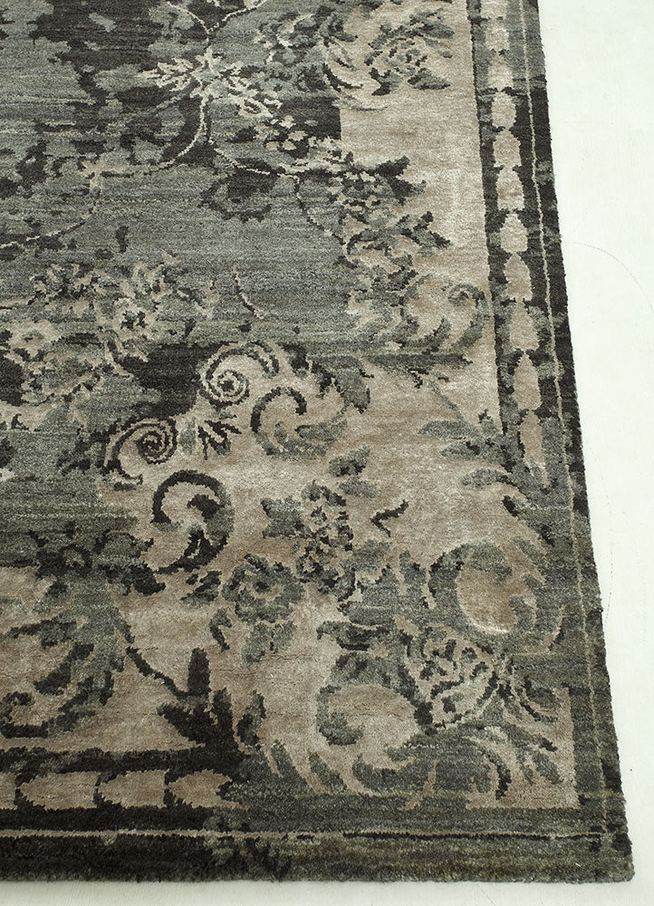 Liquorice/Charcoal Gray Hand Knotted Rugs