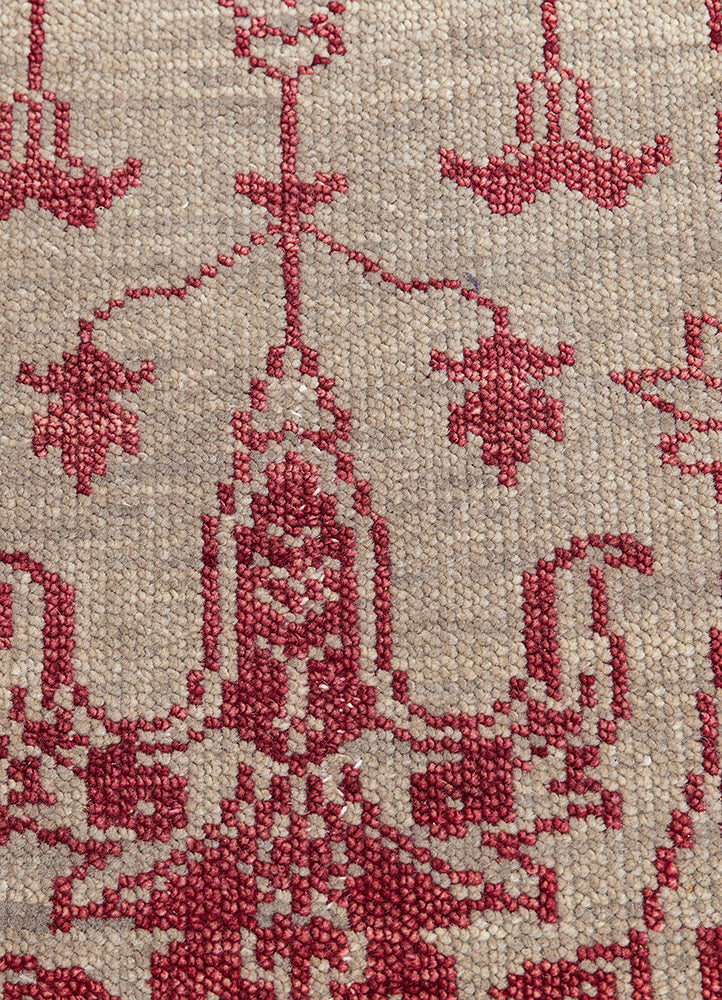 Vintage Claret/Silver Hand Knotted Rugs