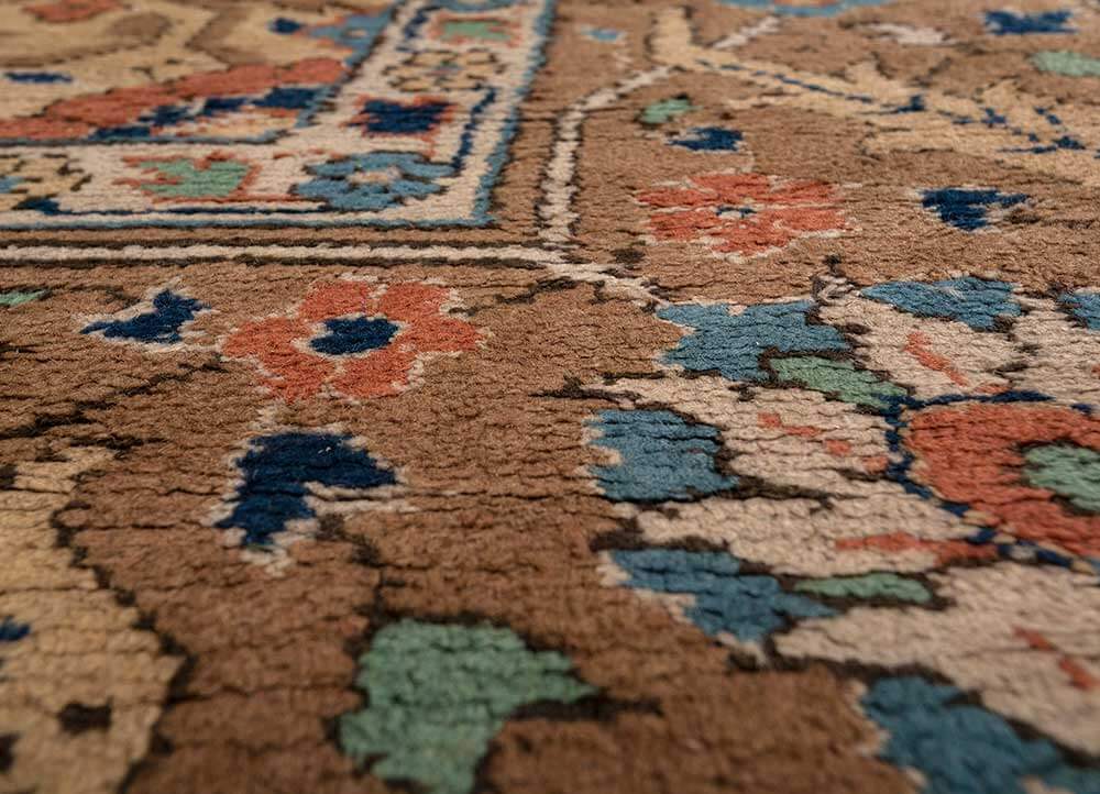 Forest Green/Beige Hand Knotted Rugs