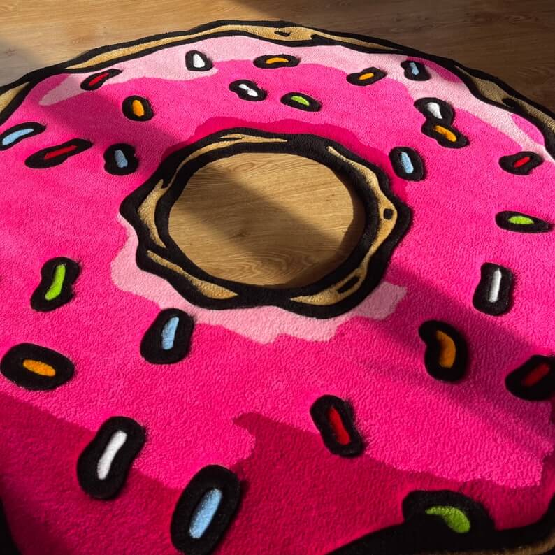 Soft Pink Donut Rug