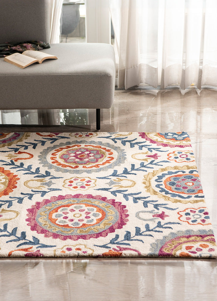 Mosaic Bloom Wool Rug
