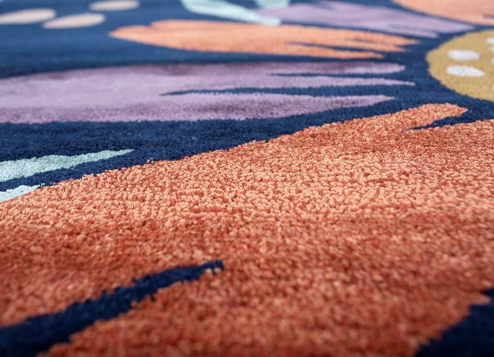 Deep Navy/White Hand Tufted Rugs