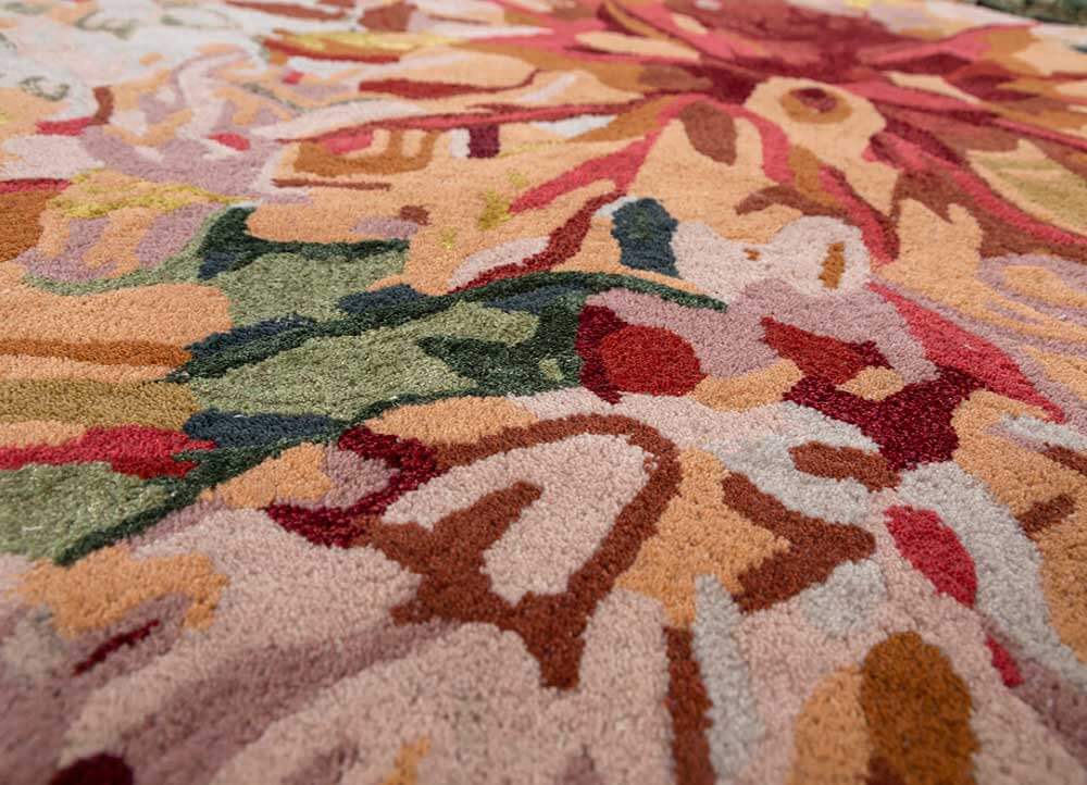 Amber Glow/Fiery Red Hand Tufted Rugs