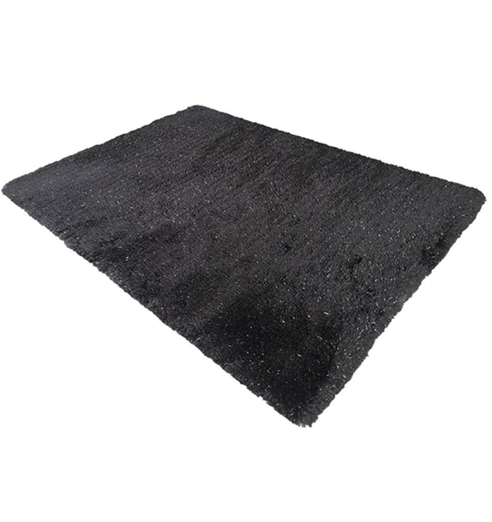 BLACK GLITTER Shaggy Rug For Home Decor