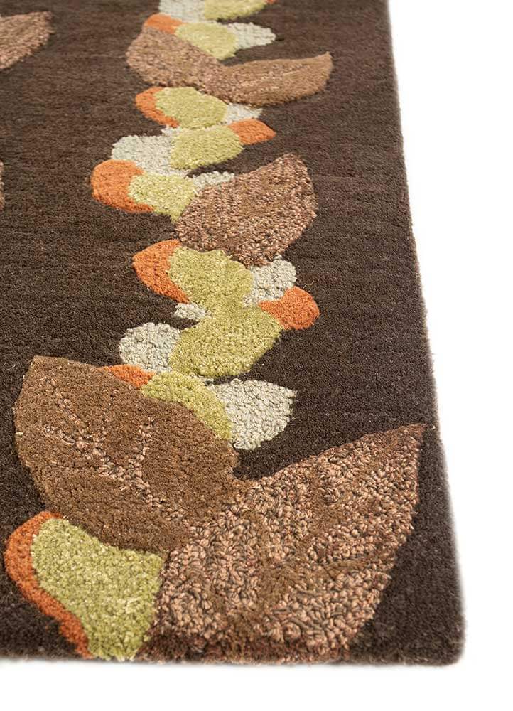 Dark Brown/Indian Brown Hand Tufted Rugs