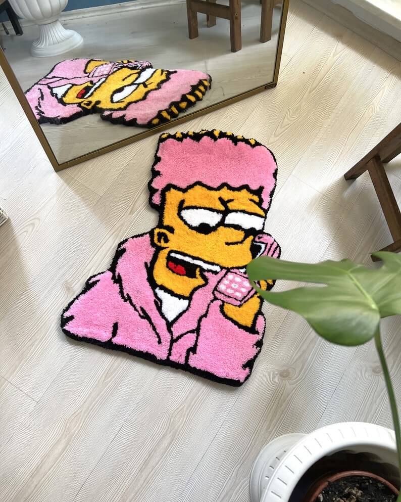 Bart Simpsons Custom Tufted Rug | Unique Decor