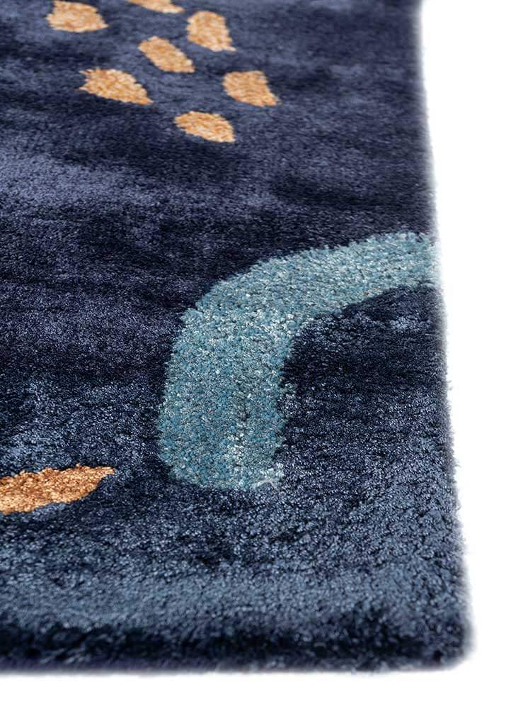 Deep Navy/Apricot Gelato Hand Tufted Rugs