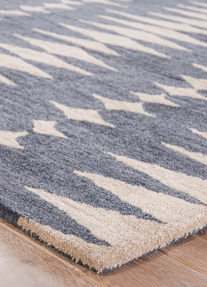 Deep Blue/Dark Ivory Hand Tufted Rugs