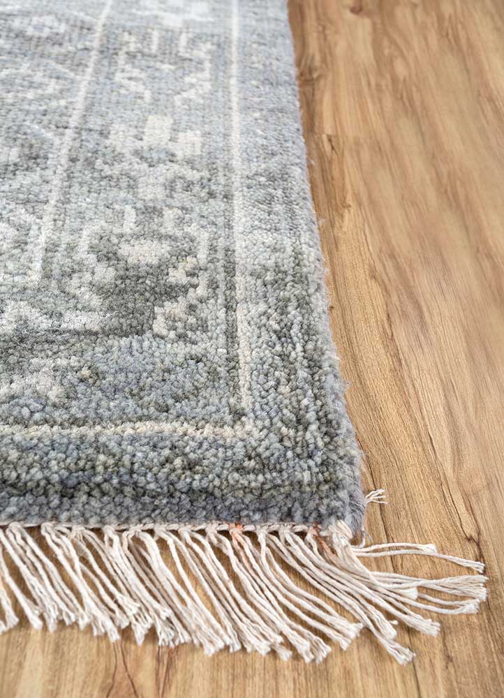 Blue Daisy/Dusky Blue Hand Knotted Rugs