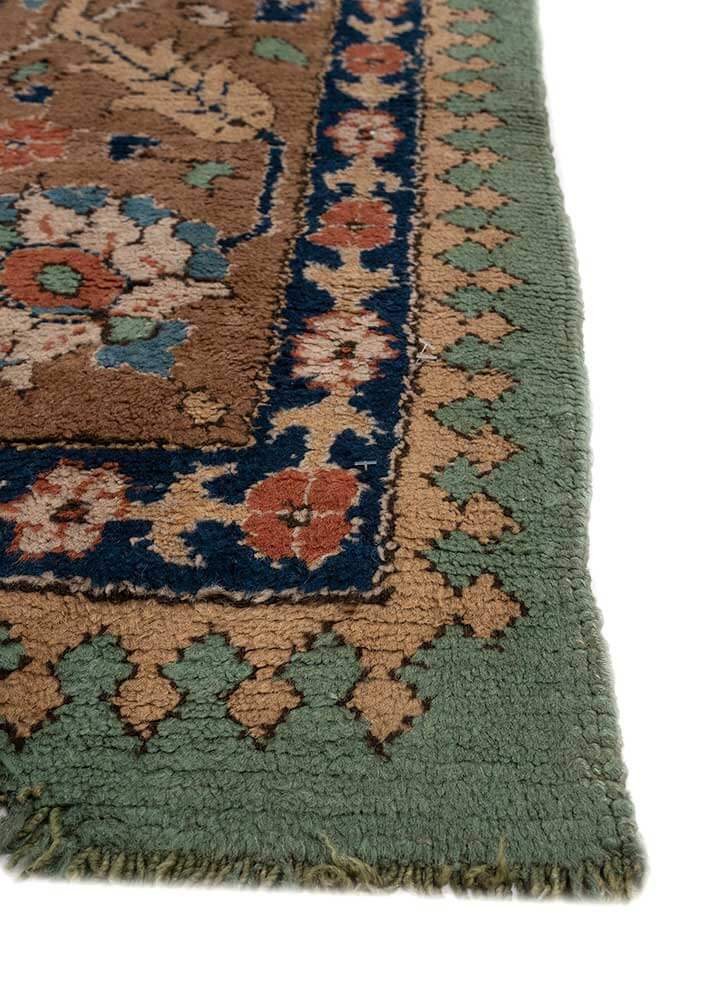 Forest Green/Beige Hand Knotted Rugs