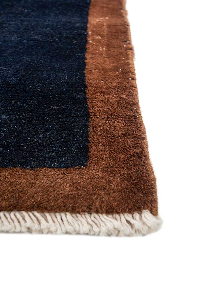 Mahogany/Deep Navy Hand Knotted Rugs