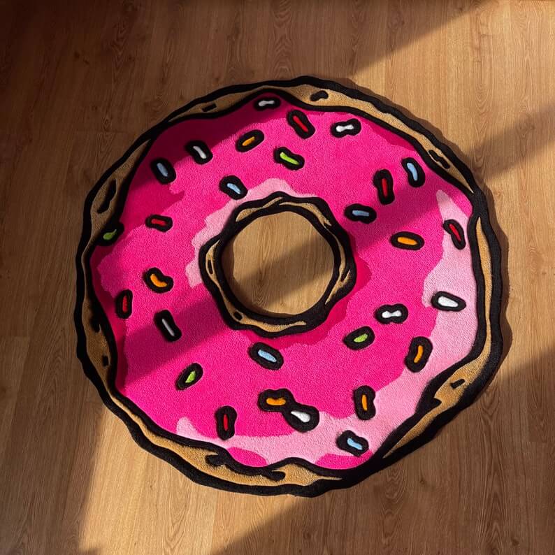 Soft Pink Donut Rug