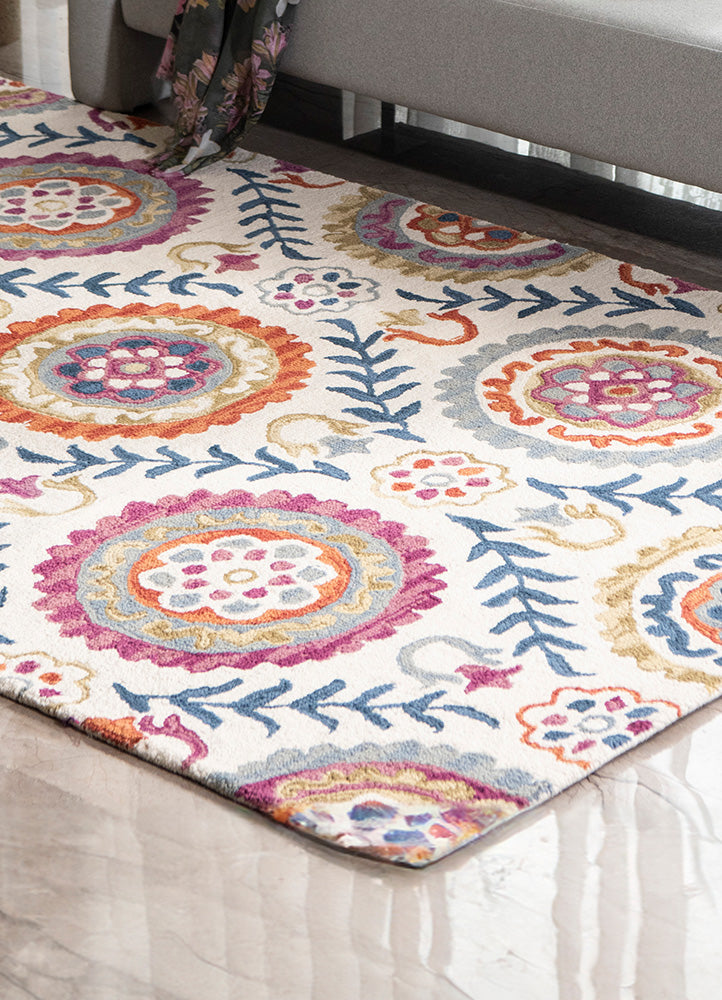 Mosaic Bloom Wool Rug