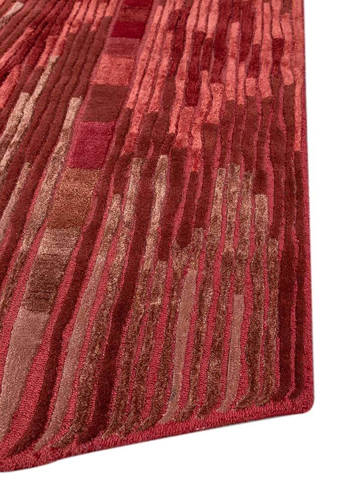 Red/Light Coral Hand Tufted Rugs