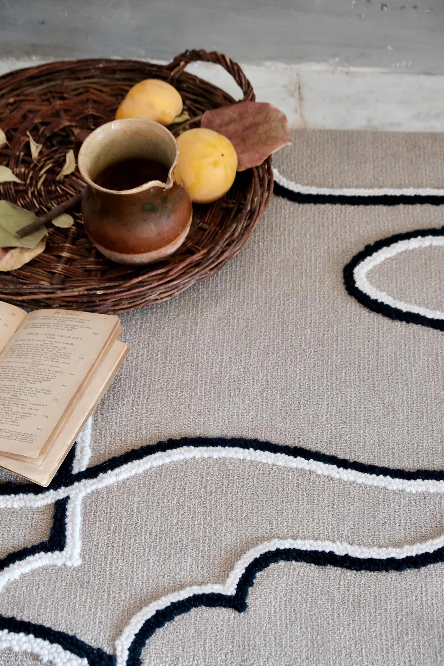 Embro Line Textured Wool Rug