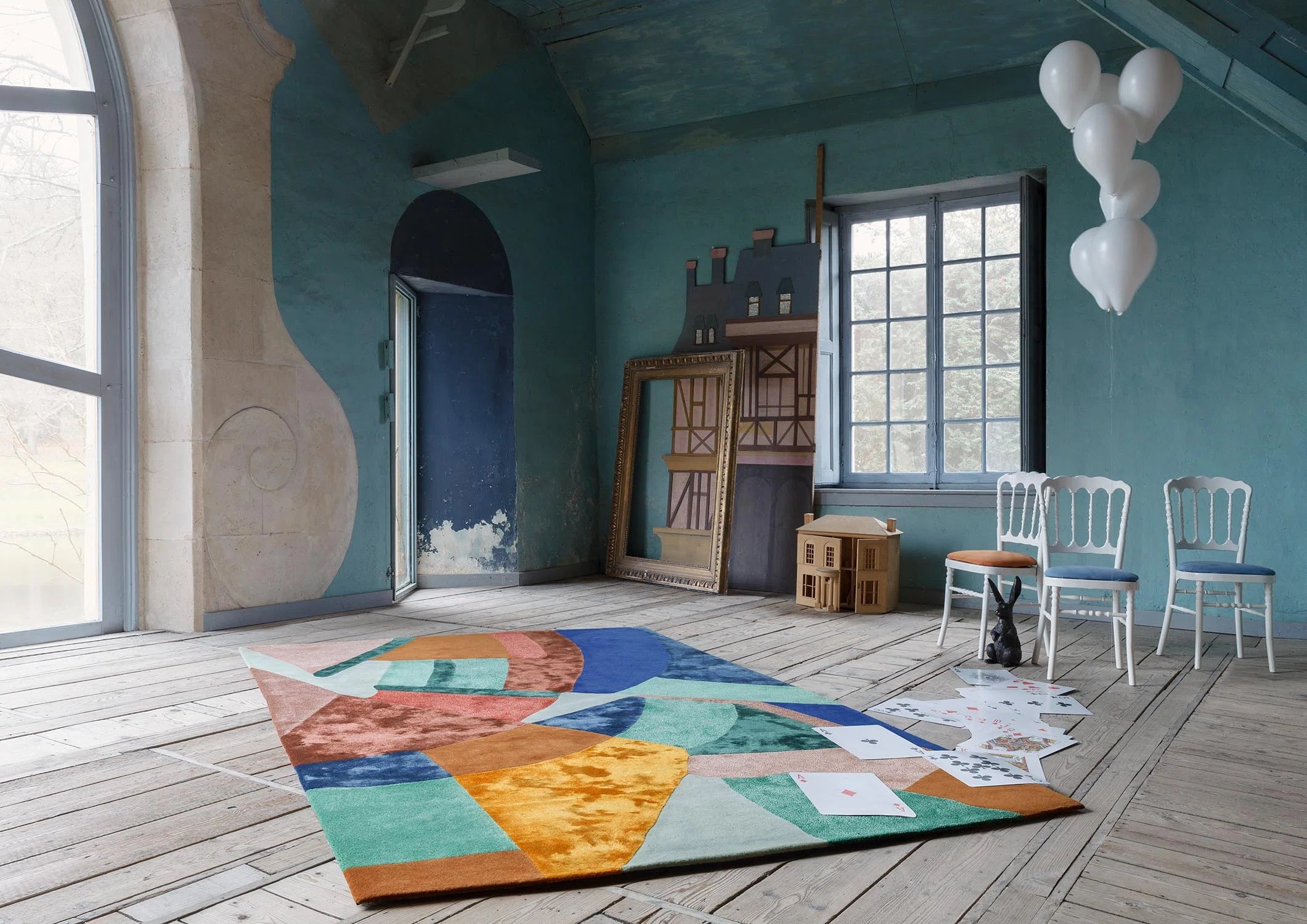 Modernist Tapestry Hand-Tufted Rug