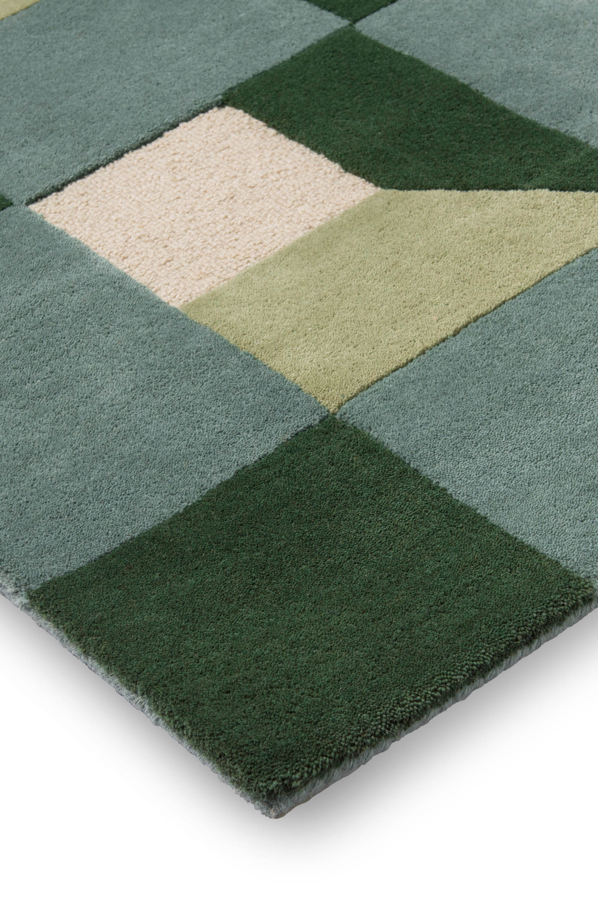 Blocks Slate Hand-Tufted Rug