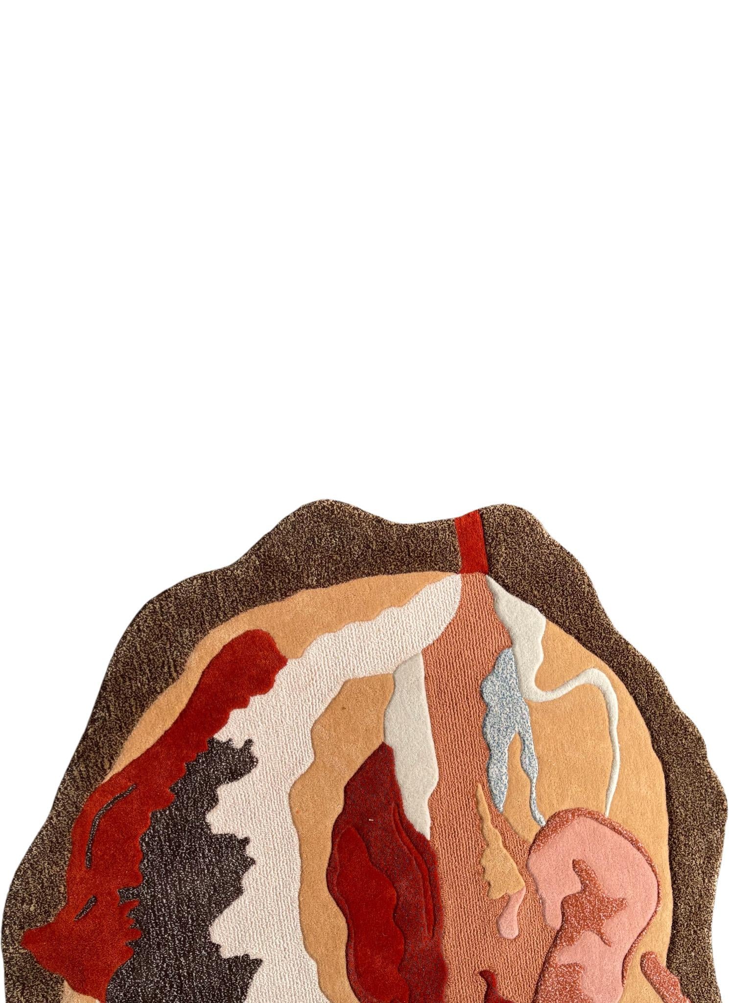 Contemporary Irregular Abstract Shape Hand Tufted Rug