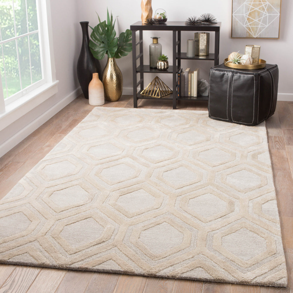 Sterling Silver/Creamy White Hand Tufted Rugs