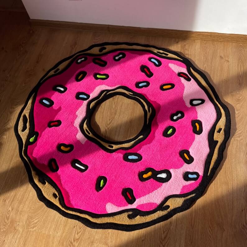 Soft Pink Donut Rug