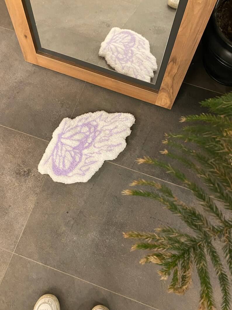 Butterfly Fluffy Tufted Rug