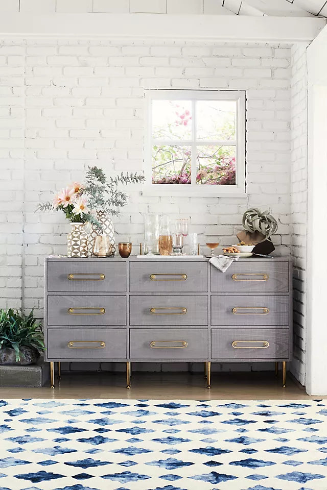 Moroccan Azure Tile Rug