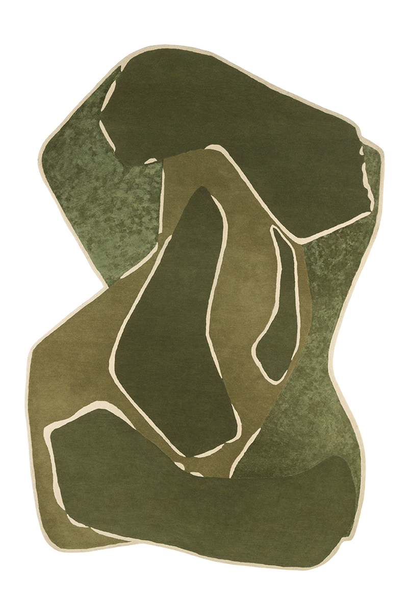 Khaki Irregular Shape Rug