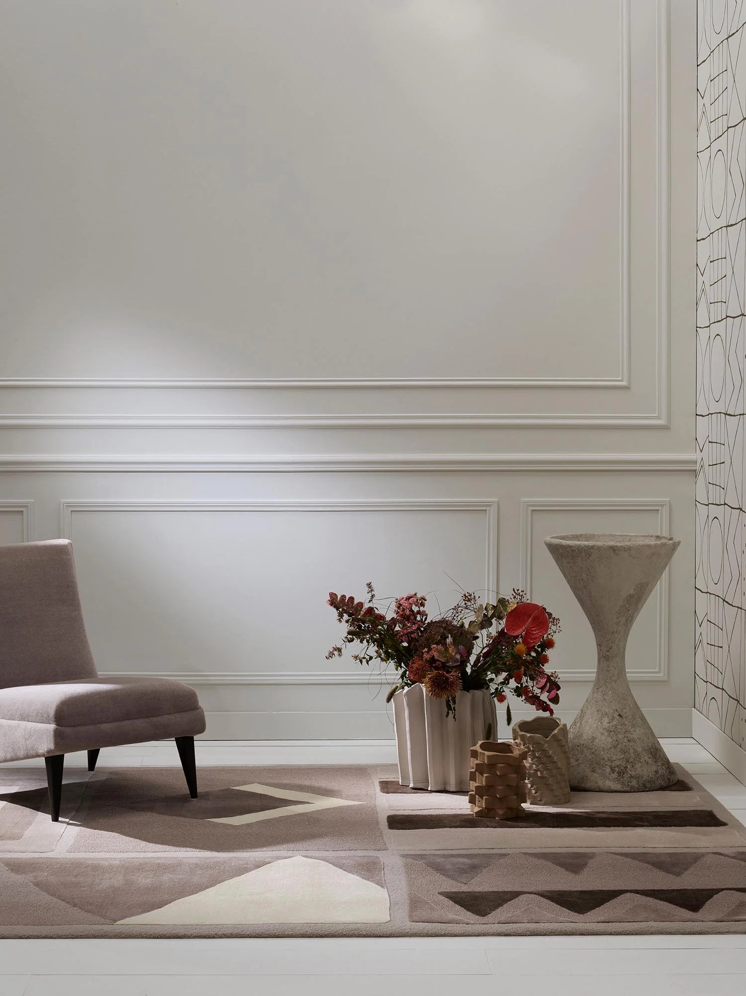 Nomadic Geometry Wool & Viscose Rug