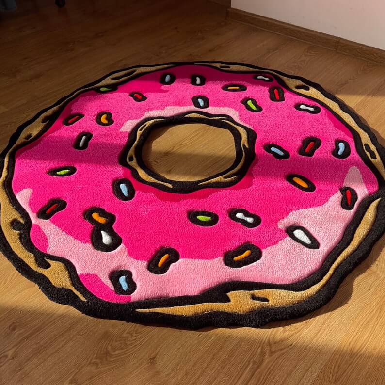 Soft Pink Donut Rug