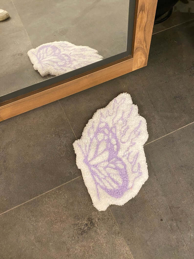 Butterfly Fluffy Tufted Rug