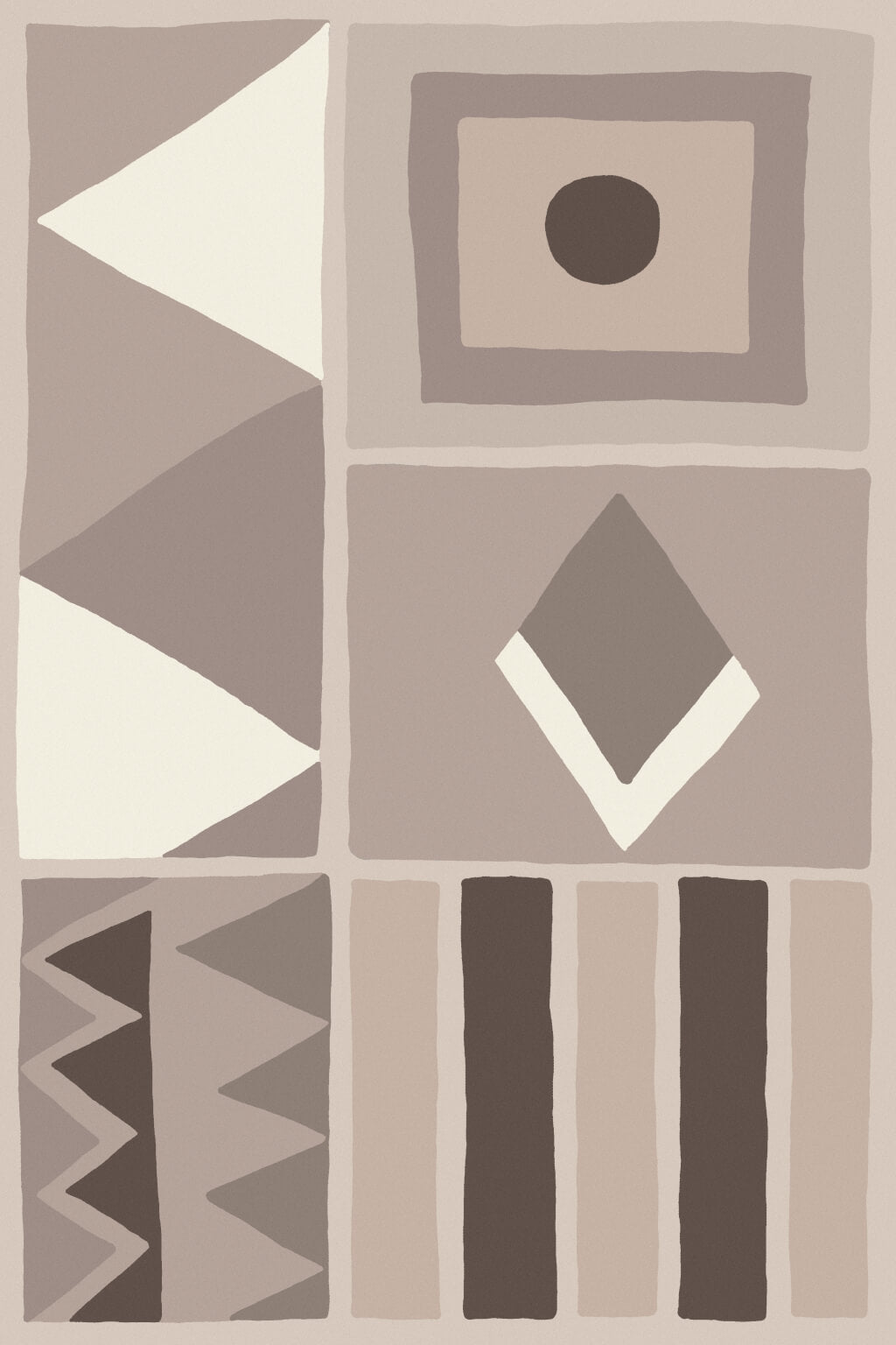 Nomadic Geometry Wool & Viscose Rug