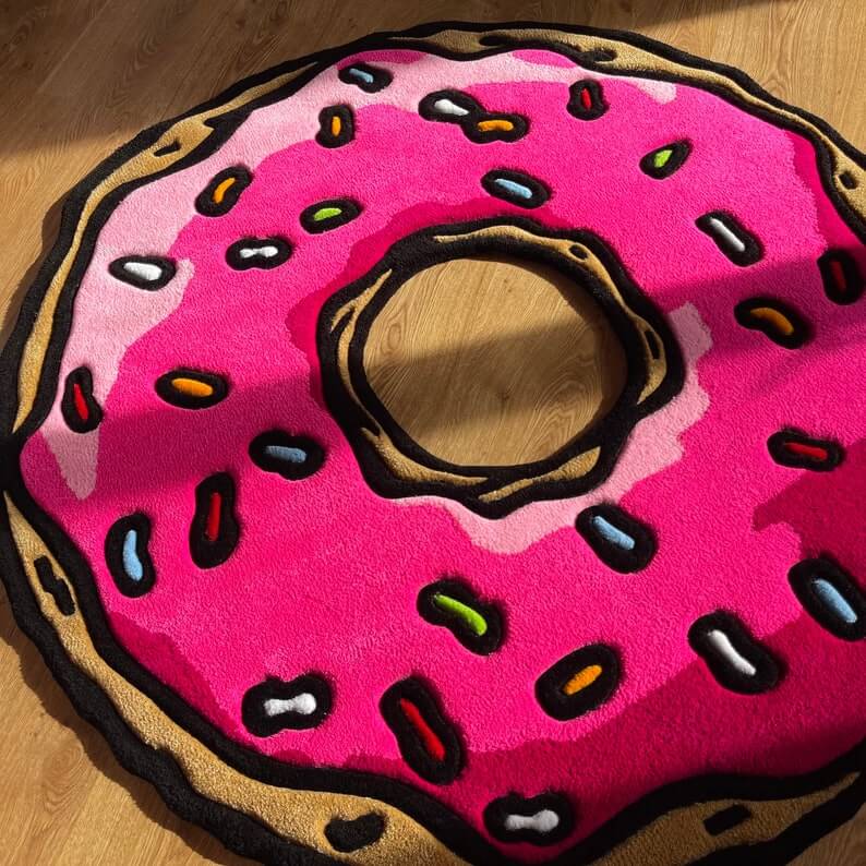 Soft Pink Donut Rug