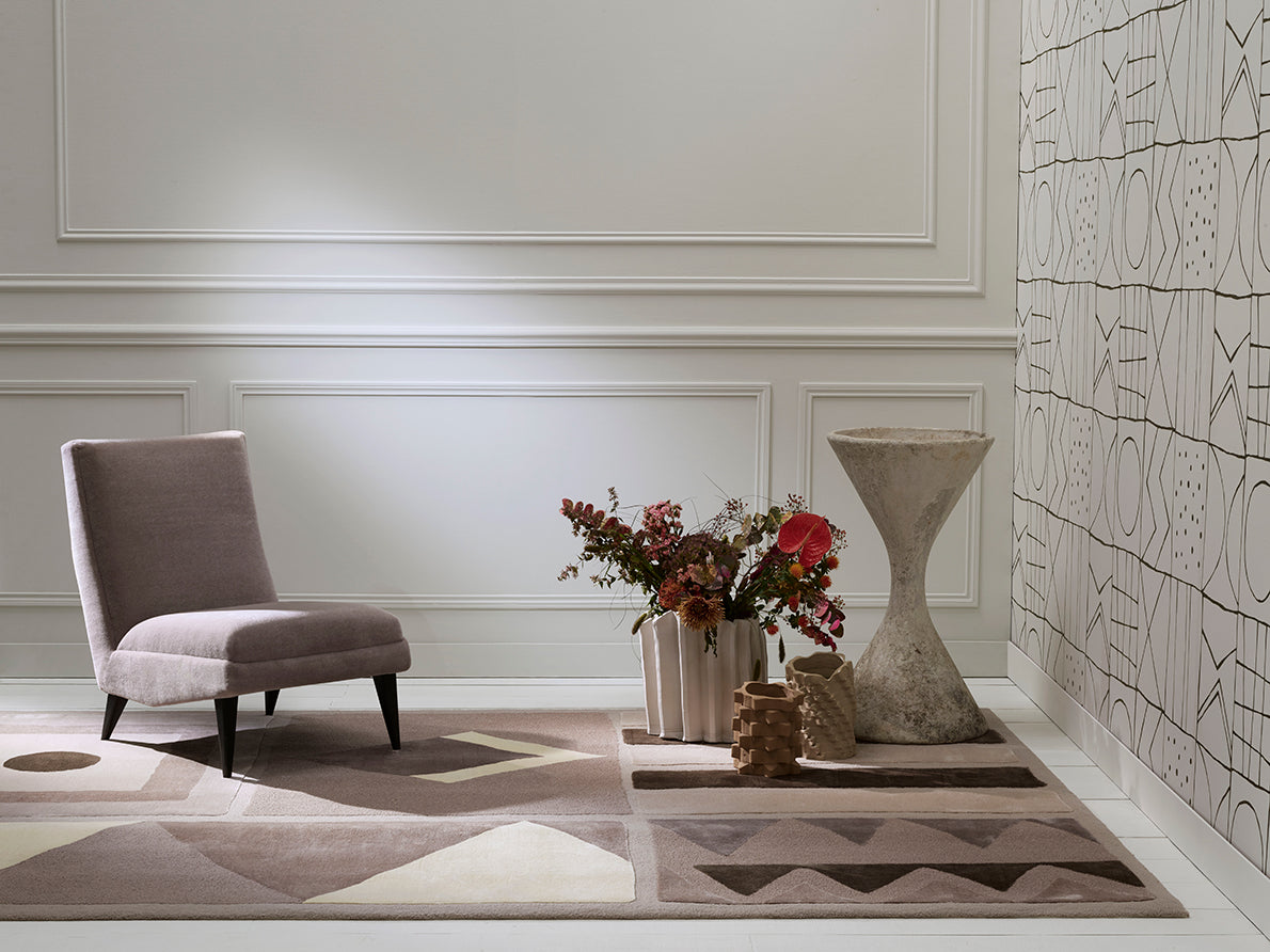 Nomadic Geometry Wool & Viscose Rug