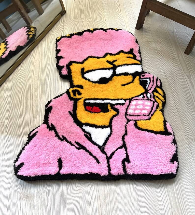 Bart Simpsons Custom Tufted Rug | Unique Decor