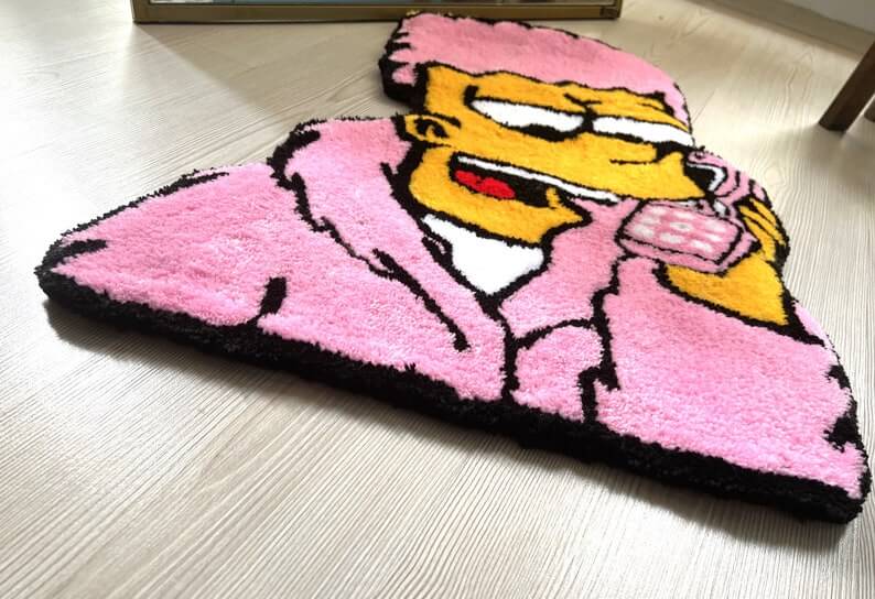 Bart Simpsons Custom Tufted Rug | Unique Decor