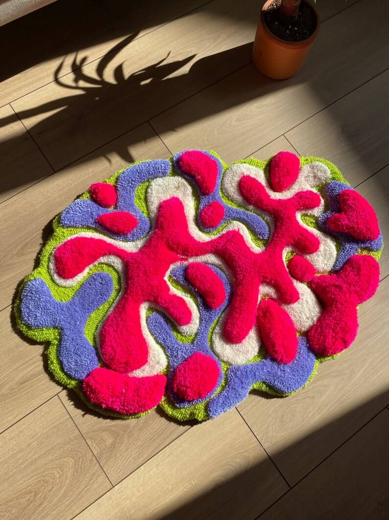 Tapis Fait Main Obey - Tufted Rug Obey Handmade 140×90cm Tapis Fait Main Obey - Tufted Rug Obey Handmade 140×90cm