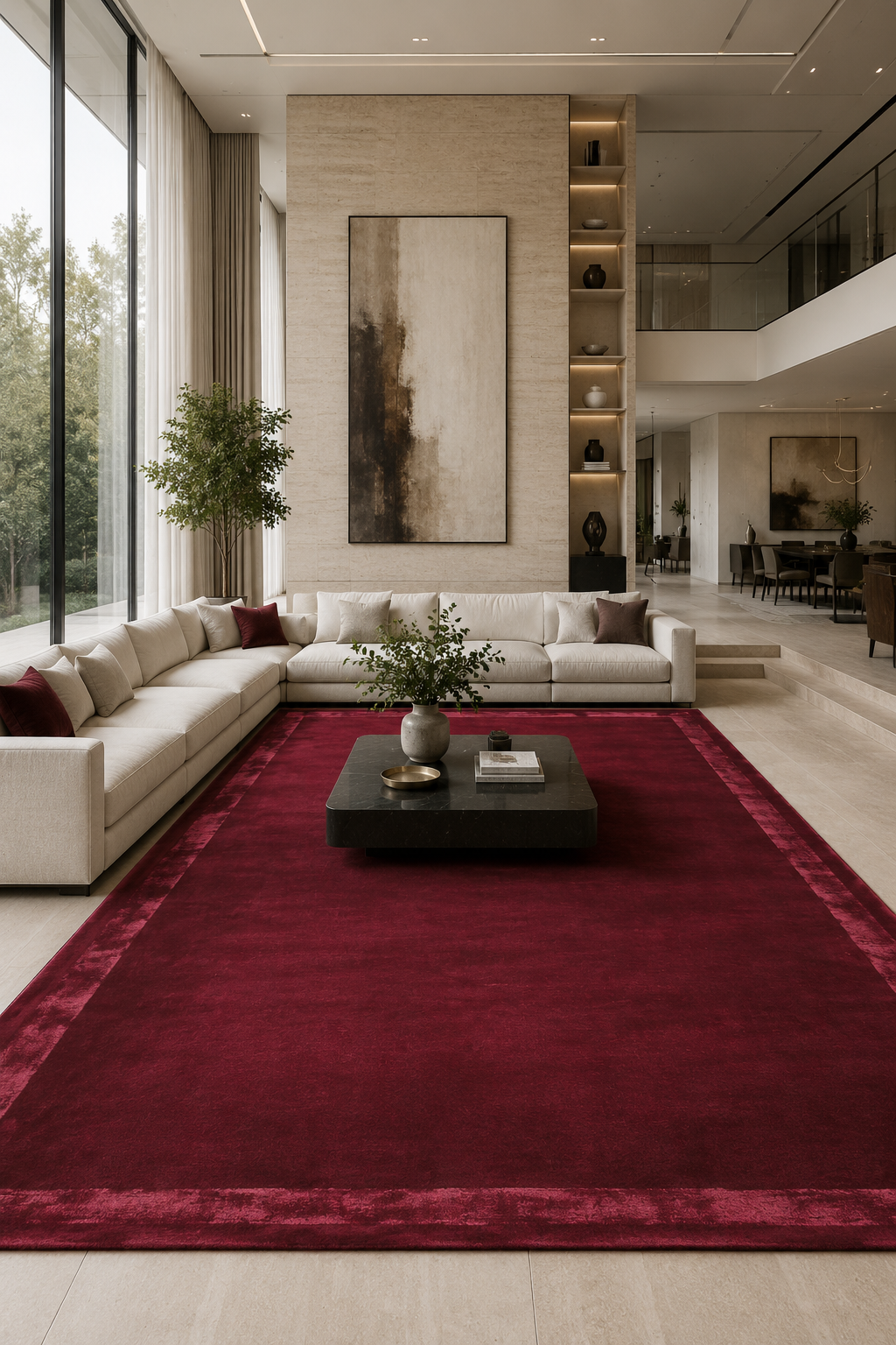 Crimson Embrace Rug