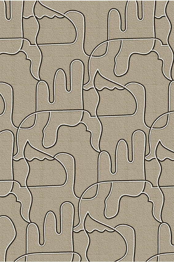 Embro Line Textured Wool Rug