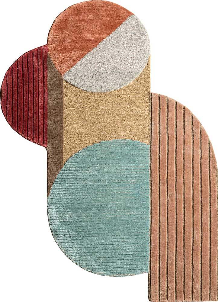 Dark Amber Gold/Apricot Hand Tufted Rugs