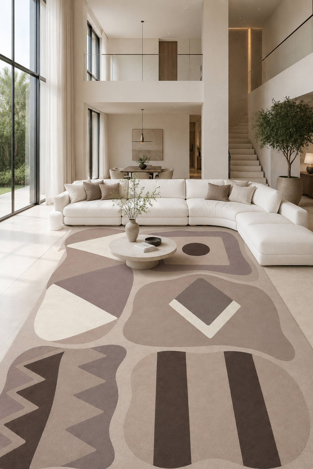 Nomadic Geometry Wool & Viscose Rug
