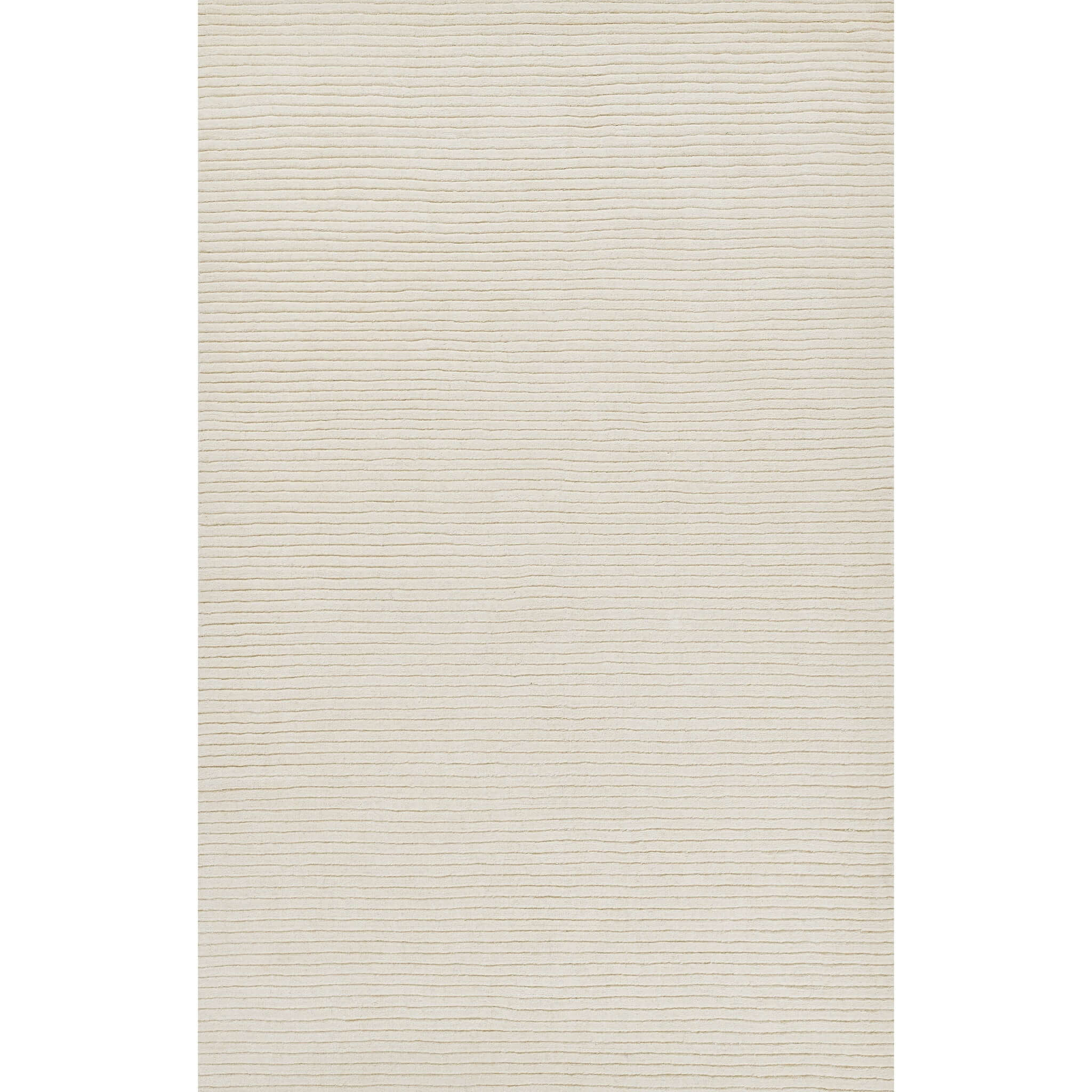 Elegant White Striped Hand Loom Rugs - Classic