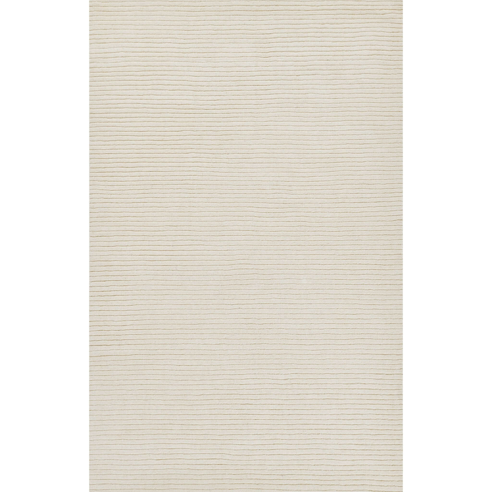 Elegant White Striped Hand Loom Rugs - Classic