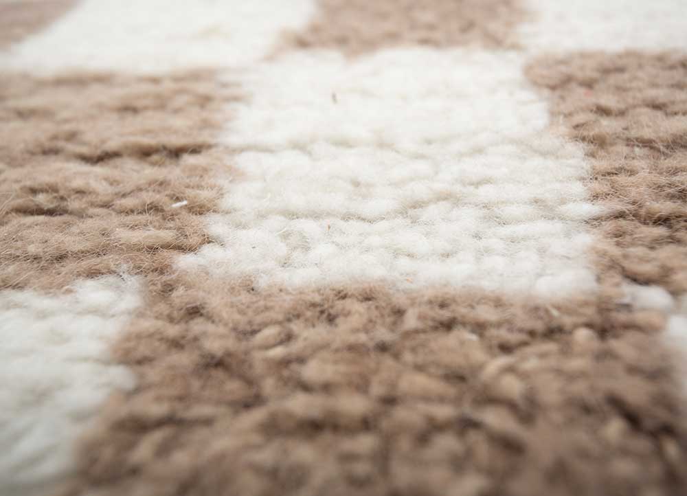 Undyed White/Undyed White Moroccan Rugs