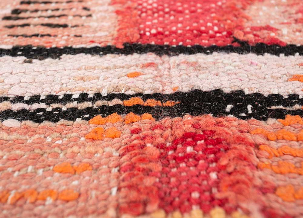 Ribbon Red/Orange Moroccan Rugs