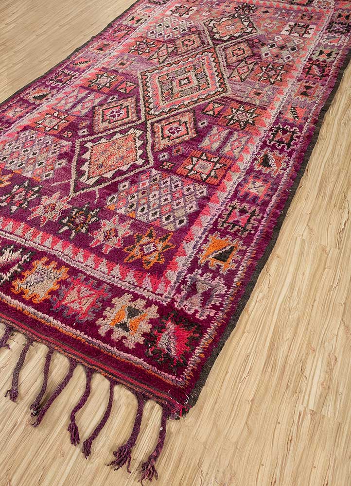 Dark Purple/Cinnabar Moroccan Rugs