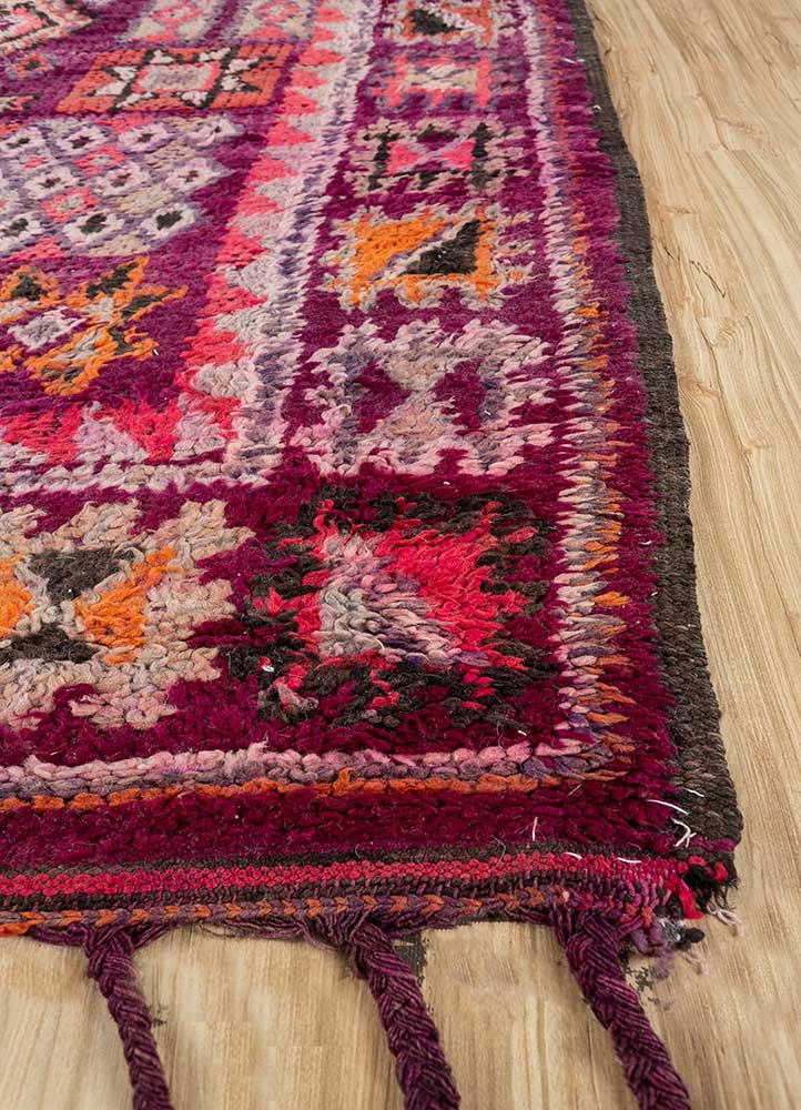 Dark Purple/Cinnabar Moroccan Rugs