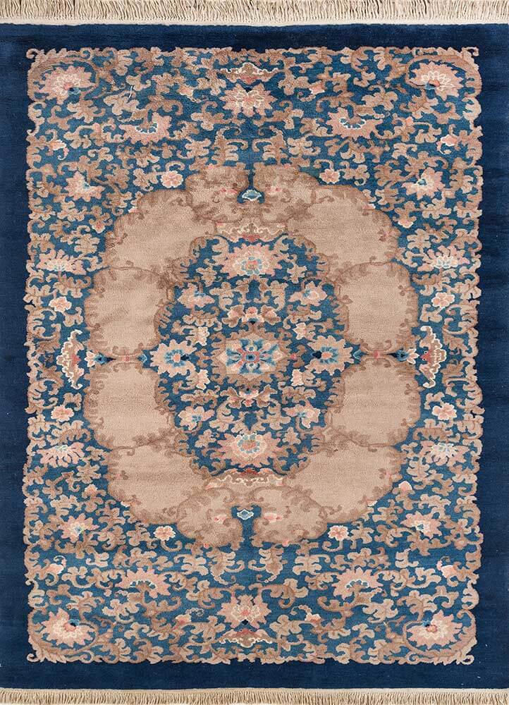 Blue Berry/Medieval Blue Hand Knotted Rugs