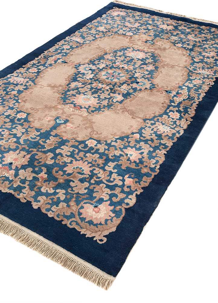 Blue Berry/Medieval Blue Hand Knotted Rugs